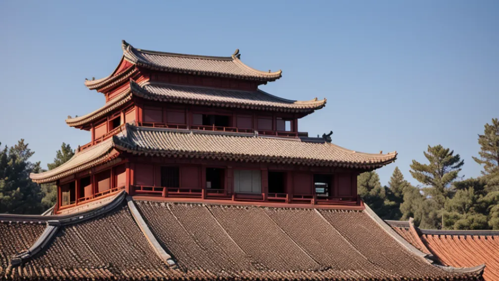 Acoperișul unui Turn al Tobei vechi de 700 de ani s-a prăbușit parțial în China