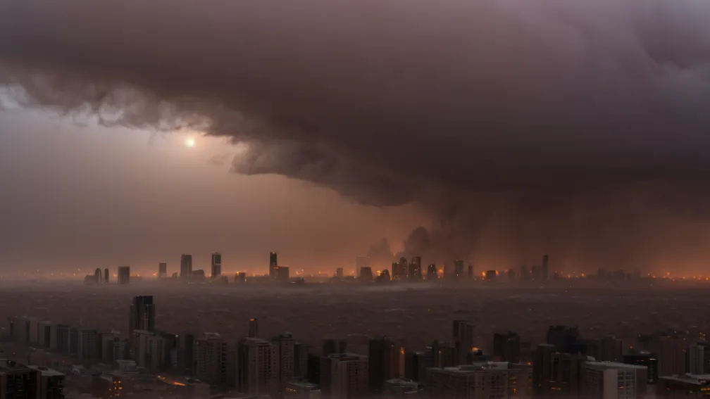 Furtună rară de praf a lovit Chicago, transformând ziua în noapte