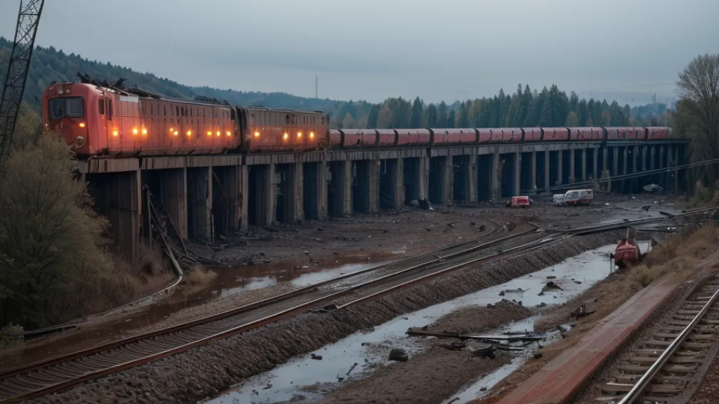 Tragedie feroviară în Rusia: cel puțin șapte morți după deraierea unui tren cauzată de prăbușirea unui pod