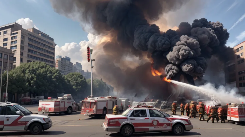 Incendiu major la o piață duminicală: Scene de haos și evacuare de urgență