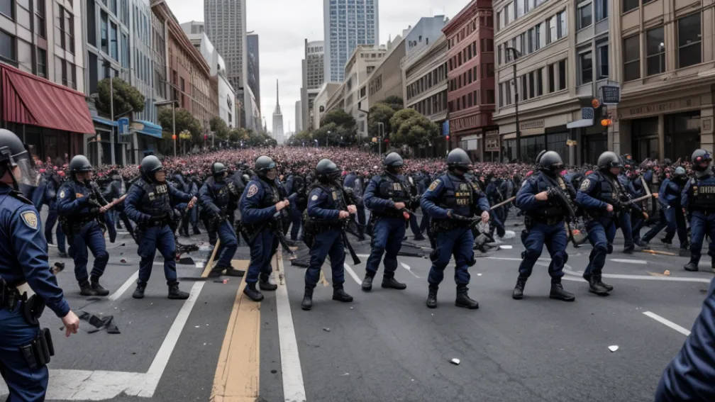 Protestul din San Francisco a degenerat în violențe și confruntări cu poliția