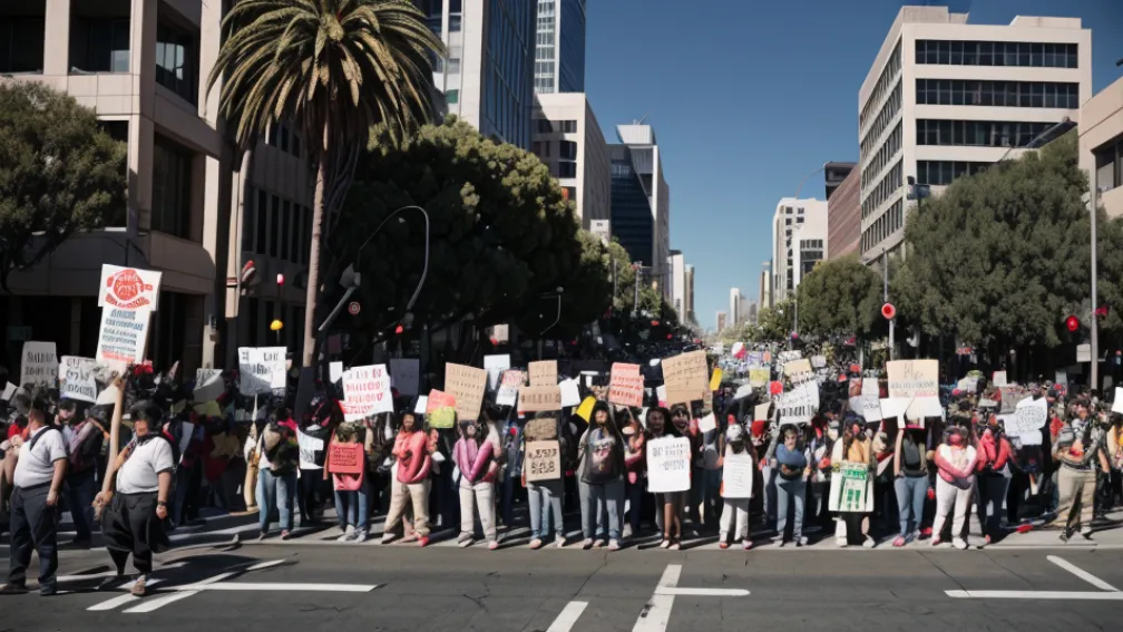 Lider sindical arestat la un protest pentru drepturile imigranților în Los Angeles, eliberat pe cauțiune