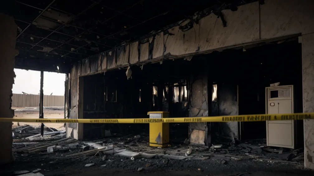 Incendiu la un oficiu poștal din California: Un bărbat a intrat intenționat cu mașina în clădire