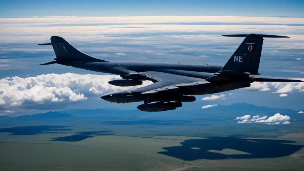 Manevră extremă în aer: Un pilot a evitat în ultima clipă coliziunea cu un bombardier B-52