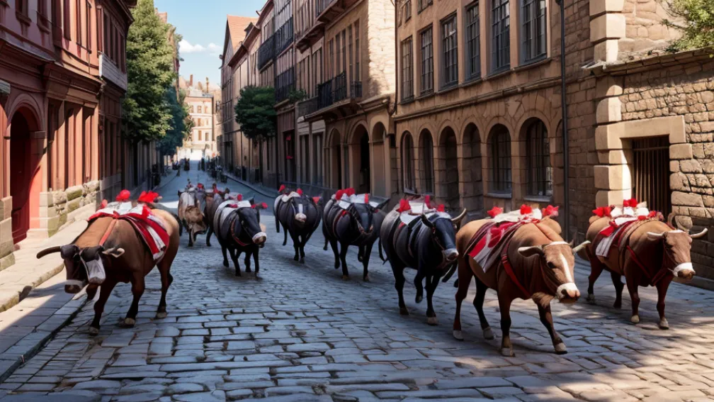 A început festivalul San Fermín la Pamplona: Mii de oameni au fugit din calea taurilor pe străzile orașului