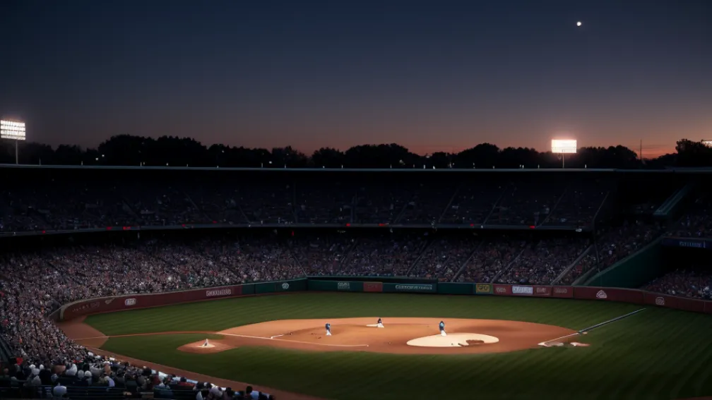 Stadion de Baseball la Amurg: Minge în Zbor și Lumini Puternice