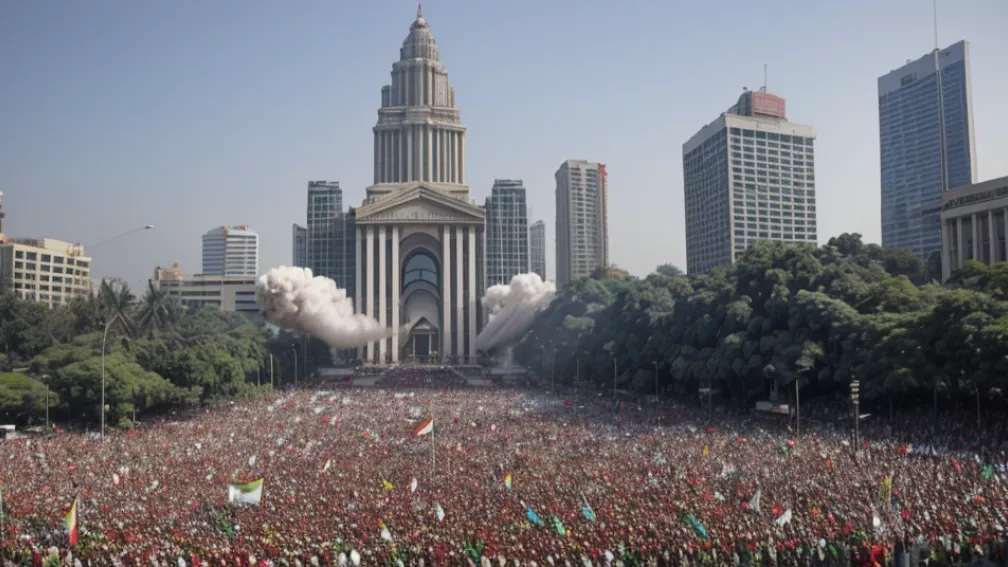 Proteste în Indonezia: Poliția folosește gaze lacrimogene împotriva studenților care protestează față de indemnizațiile parlamentare