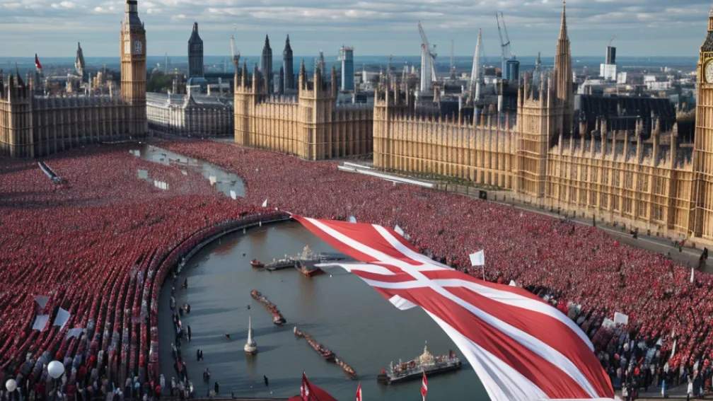 Proteste masive de extremă dreaptă la Londra: Peste 100.000 de participanți și ciocniri violente cu poliția