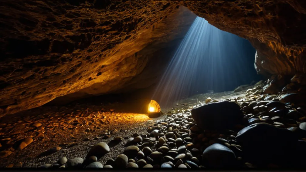 Peștera misterioasă plină de comori