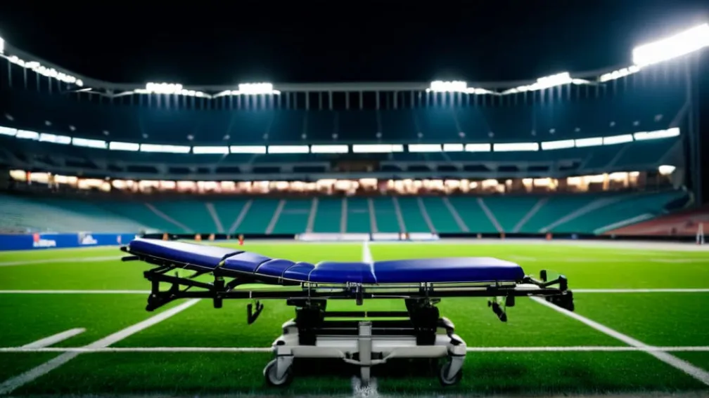 Accident grav pe teren: Jucătorul Baylor Caden Knighten, transportat cu targa