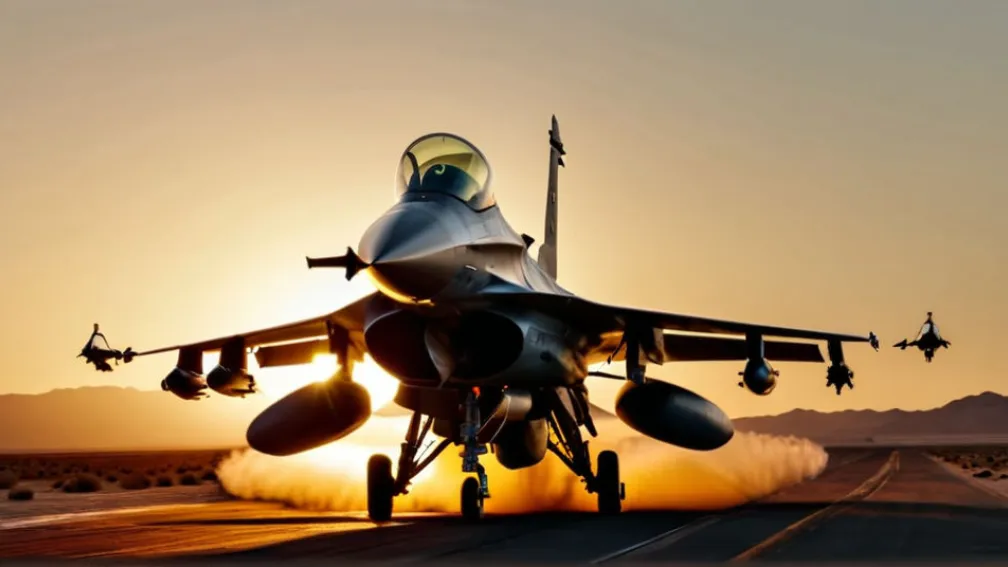 Un avion de vânătoare F-16 Thunderbirds s-a prăbușit în deșertul Californiei; pilotul s-a ejectat în siguranță