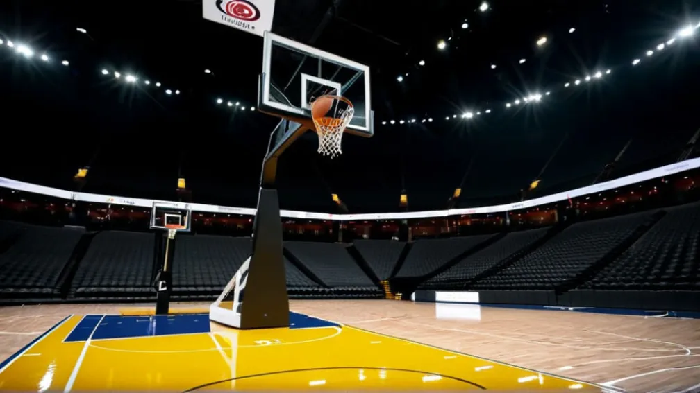 Imagine fotorealistă a unui teren de baschet