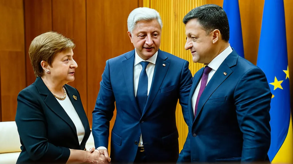 Directorul general al FMI, Kristalina Gheorghieva, s-a întâlnit cu Volodymyr Zelenskyy