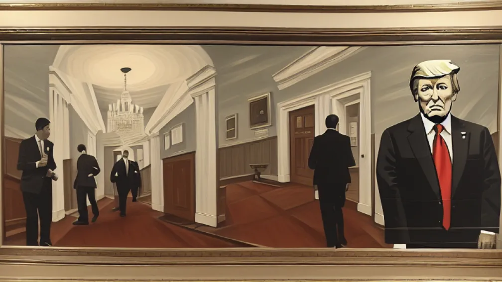 Casa Albă Înlocuiește Portretul lui Obama cu Unul al lui Trump