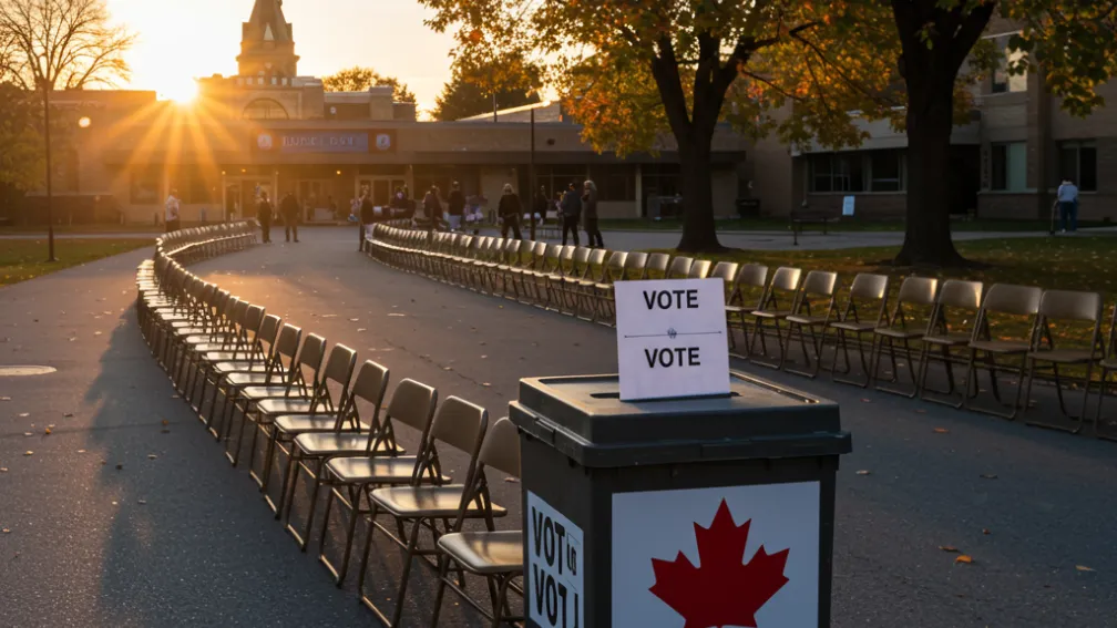 Canadienii votează masiv în timpul crizei