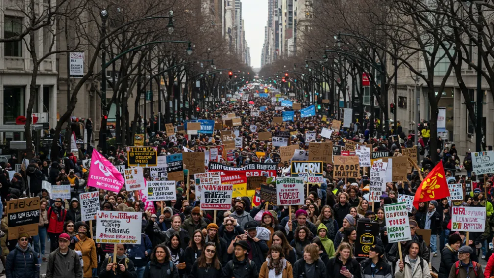 Proteste în masă împotriva politicilor lui Trump în SUA