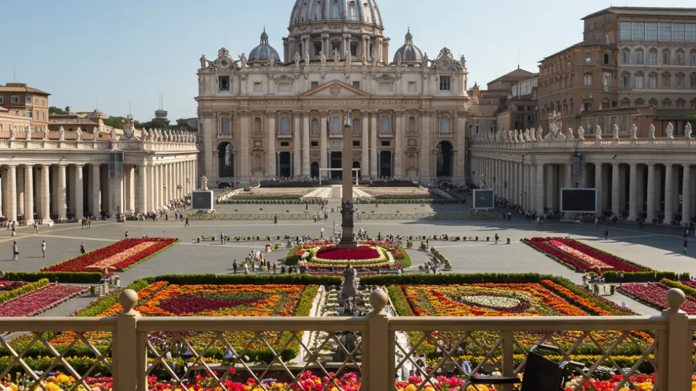 Papa Francisc binecuvântează credincioșii la slujba de Paște