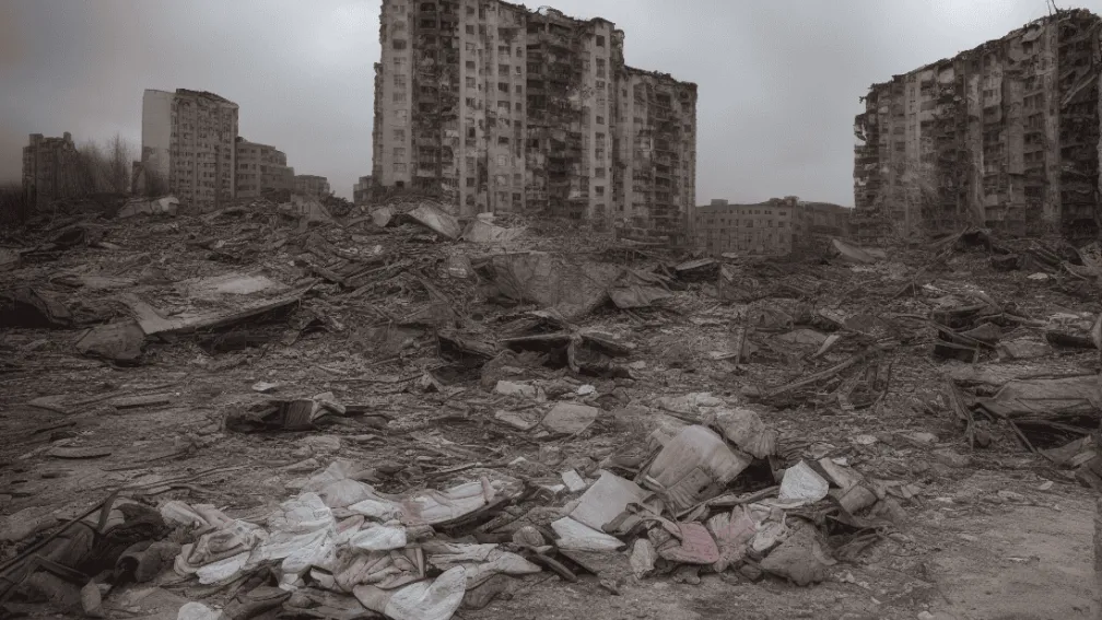 Un atac rusesc cu rachetă a distrus apartamente în Kiev, o comunitate veche de zeci de ani