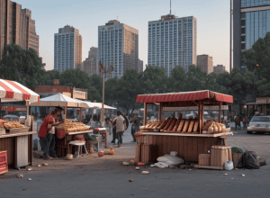 O rază de normalitate în mijlocul războiului: Povestea vânzătorului de hot dog din Harkiv