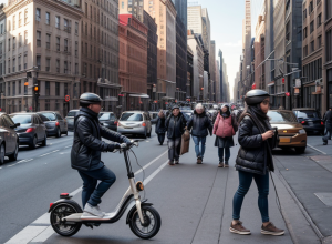 New York: Primarul Eric Adams vrea limită de viteză de 24 km/h pentru bicicletele și trotinetele electrice