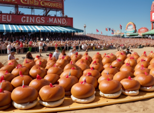 Joey Chestnut revine la concursul de mâncat hot dogi Nathan's Famous