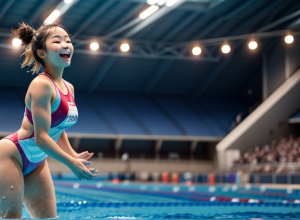 Tânără de 12 ani din China a câștigat o medalie de bronz la Campionatul Mondial de Natație