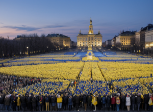 Europa celebrează Ziua Independenței Ucrainei: Fotografii de la sărbători și solidaritate