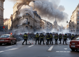 Val de proteste violente în Franța: drumuri blocate și incendii împotriva noului prim-ministru și a lui Macron