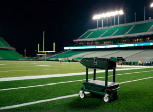 Incident dramatic pe teren: Gideon Ituka de la Wisconsin, scos pe targă după două lovituri puternice