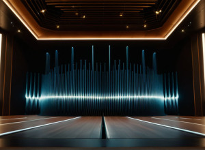 Reprezentare abstractă a undelor sonore și a luminii