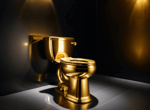 Toaleta de aur masiv a lui Maurizio Cattelan, evaluată la 10 milioane de dolari, scoasă la licitație