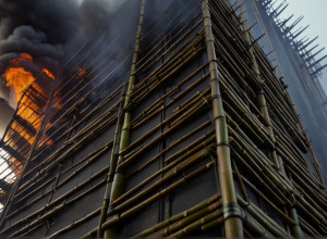 Incendiu puternic într-un zgârie-nori din Hong Kong: O persoană rănită grav