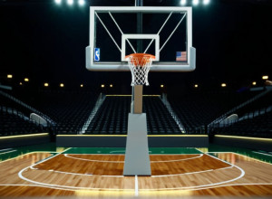 Imagine fotorealistă a unei teren de baschet
