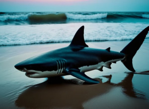 Femeie salvează un rechin eșuat pe o plajă din Oregon