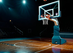 Imagine fotorealistă a unui teren de baschet