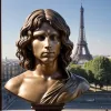 La Paris a fost recuperat un bust al lui Jim Morrison, considerat pierdut de zeci de ani